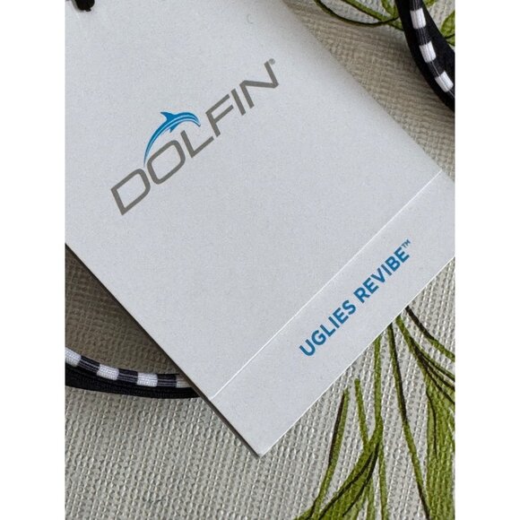 Dolfin Uglies Revibe Black Triangle Bikini Top With Pink Lining & Striped Trim M - Picture 5 of 8